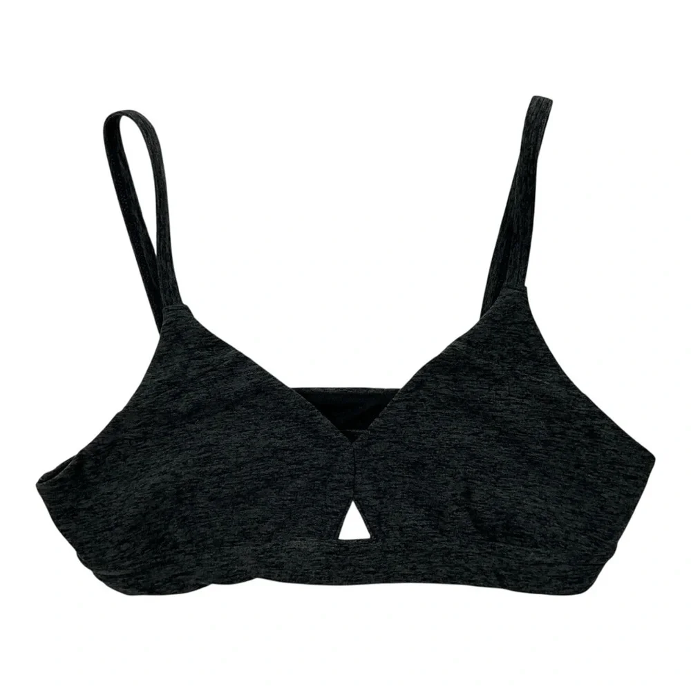 ALO YOGA Alosoft Lounge Bra‎ - Dark Heather Grey Retail $78 Size Small
